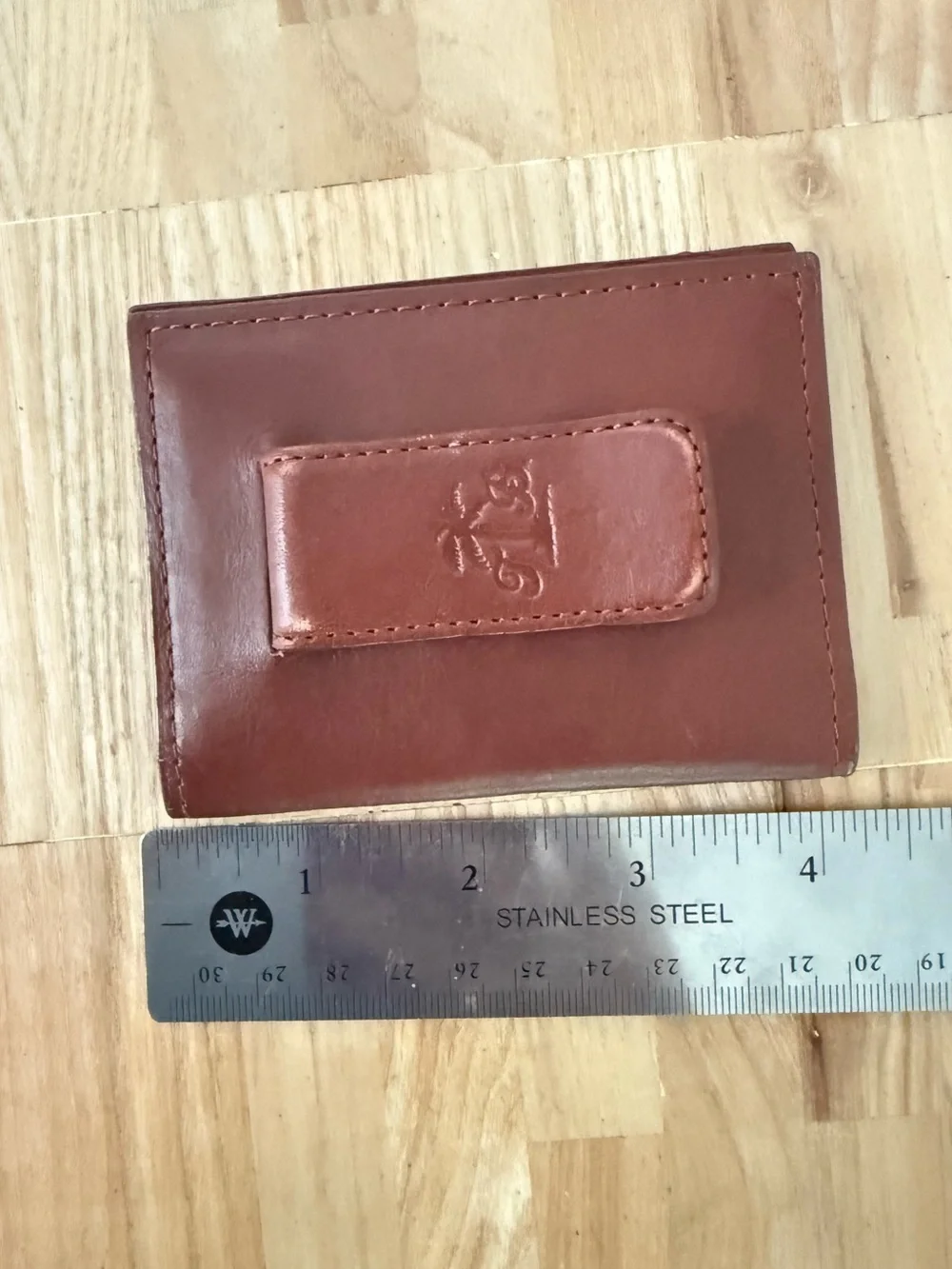 Tommy Bahama brown leather money clip wallet